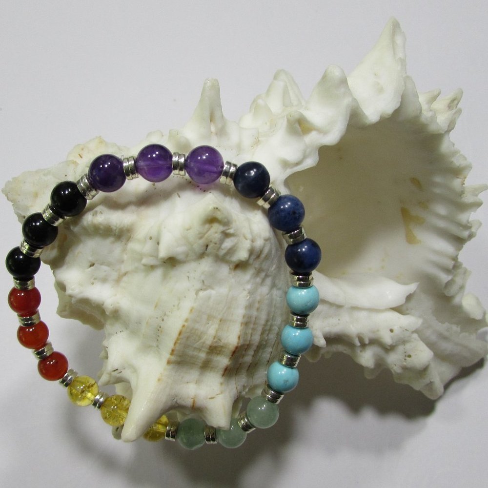 Chakra Natural Gemstone Bracelet 6mm